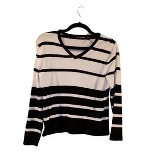 Punto Roma black and white stripe sweater